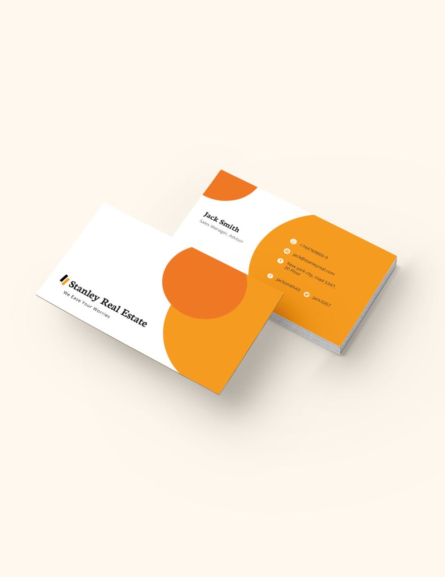 Modern Real Estate Business Card Template