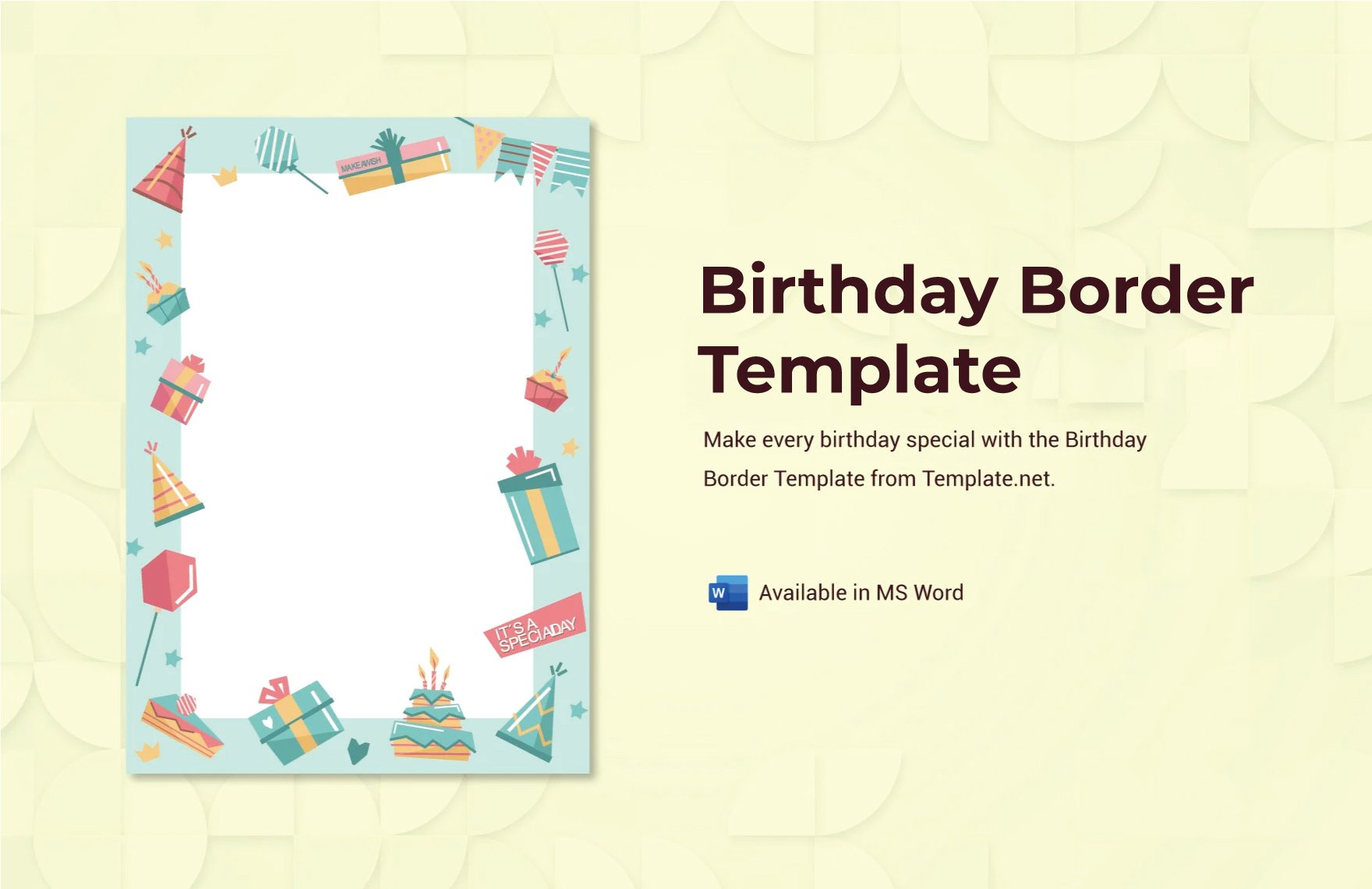 Birthday Border Template