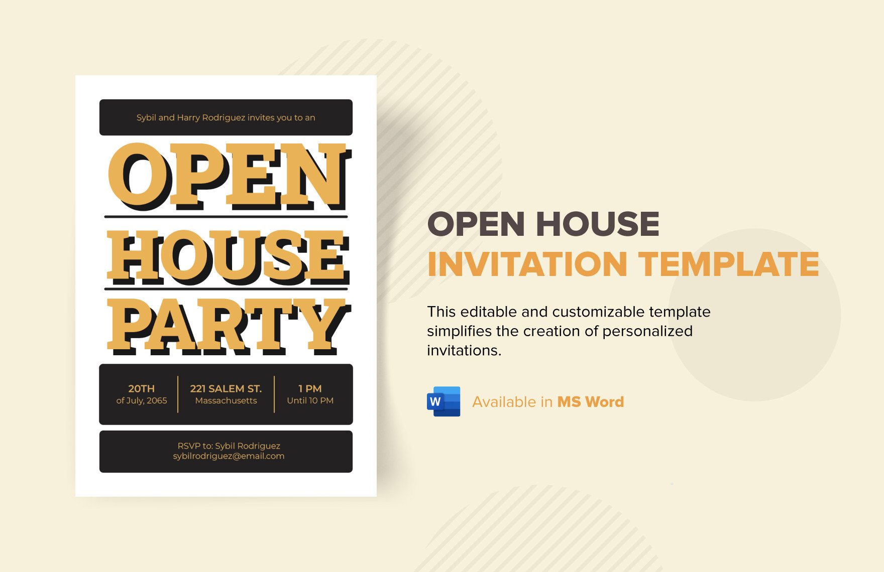 Open House Invitation Template