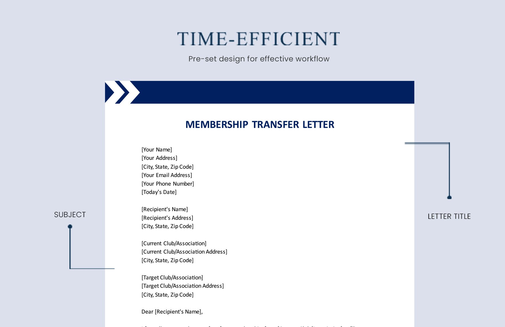 Membership Transfer Letter