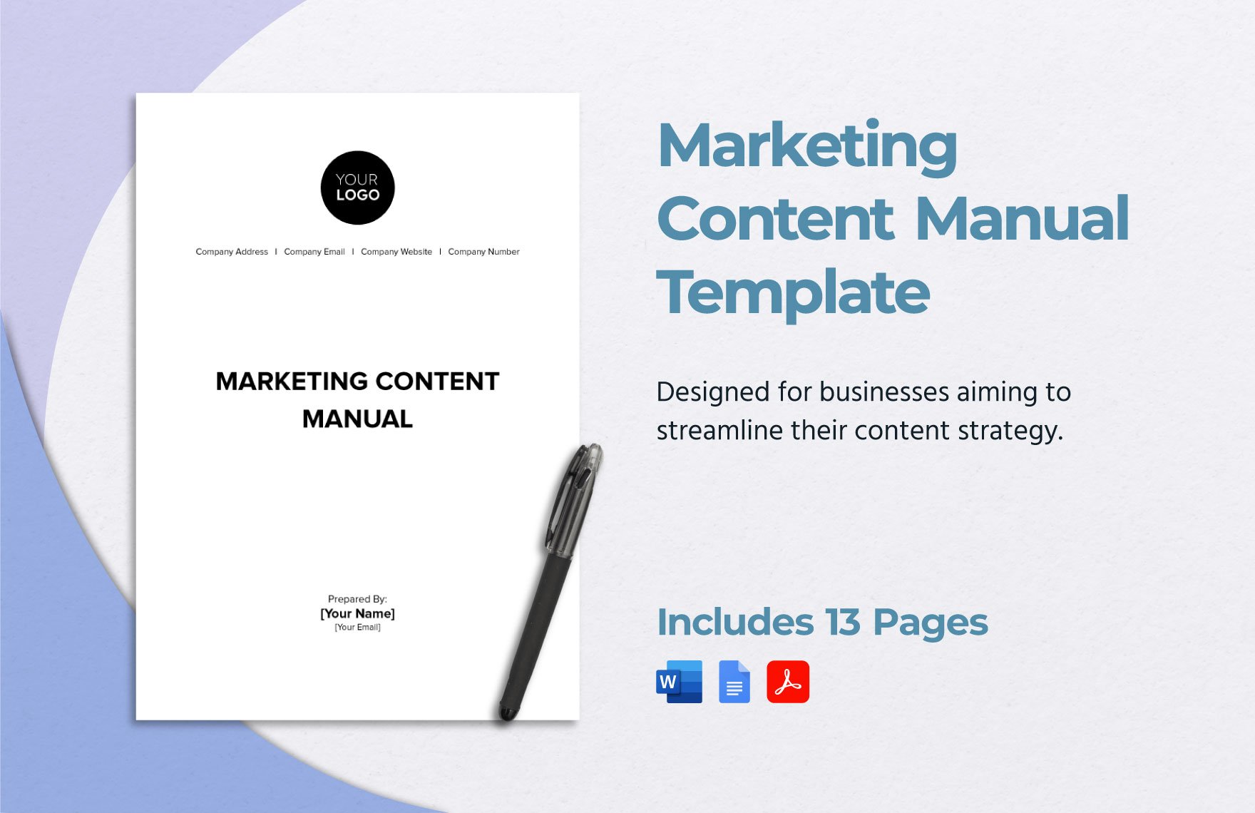 Marketing Content Manual Template