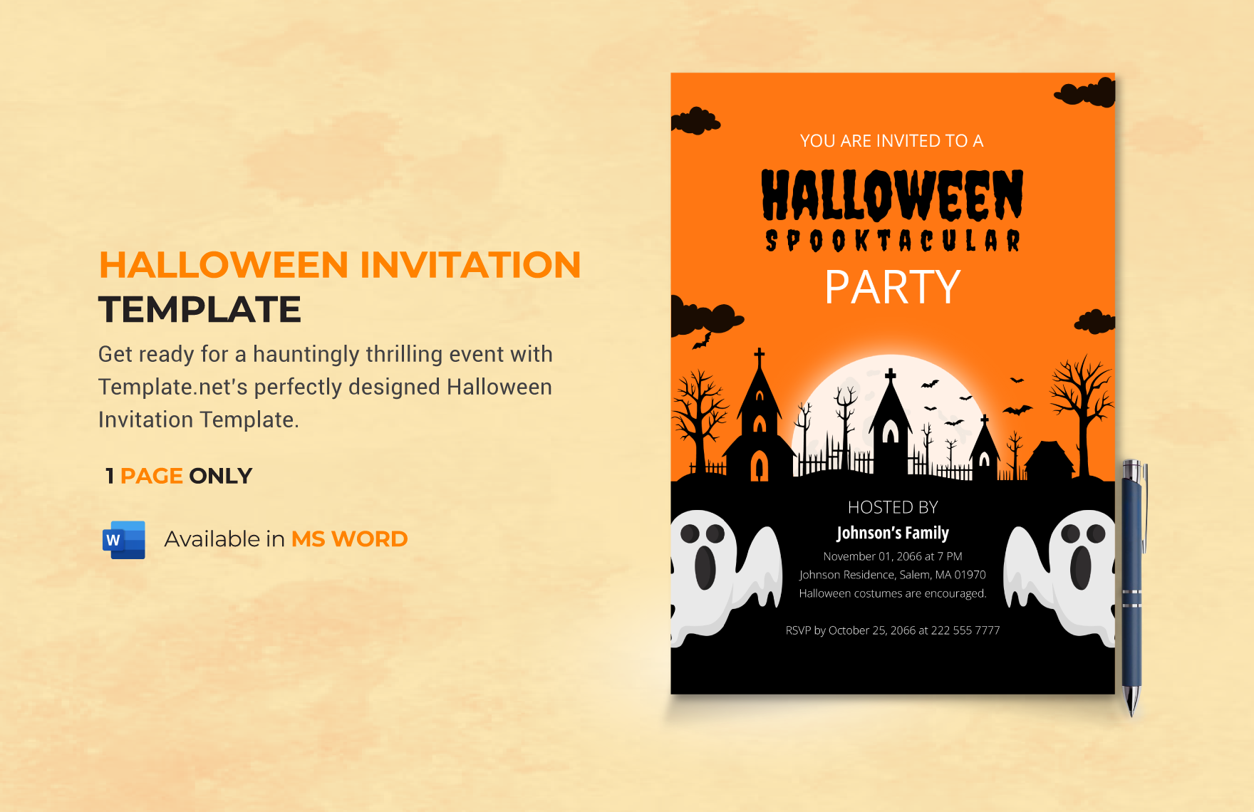 Halloween Invitation Template