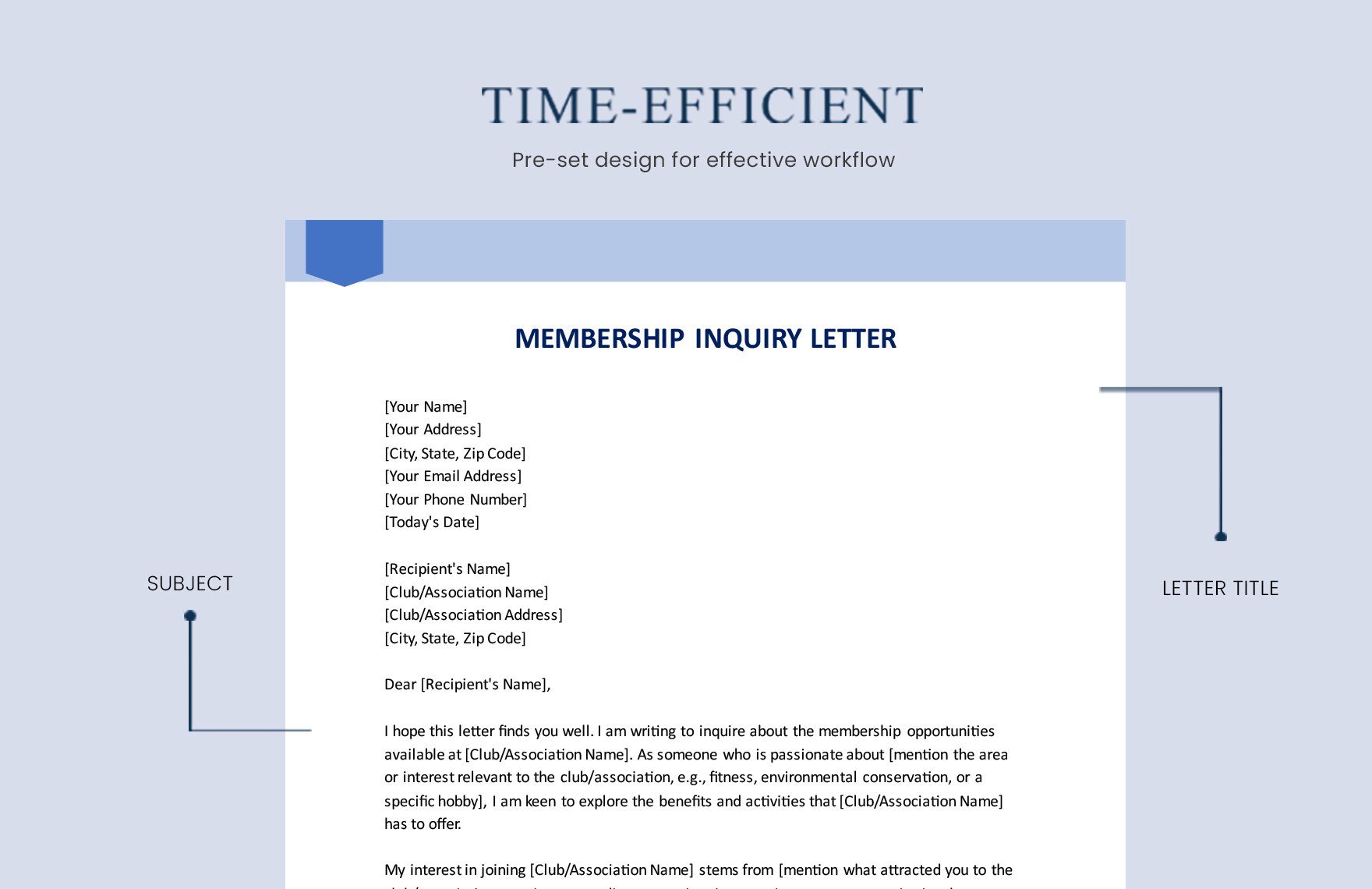 Membership Inquiry Letter