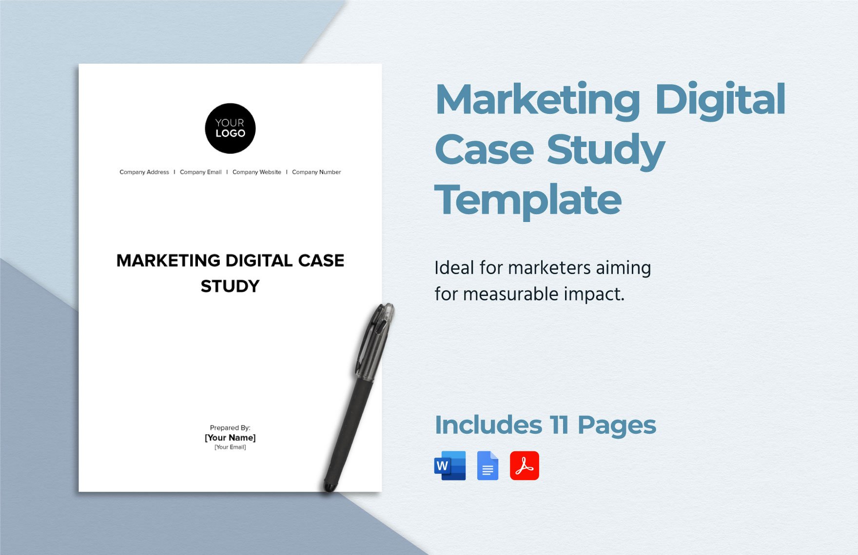 Marketing Digital Case Study Template in Word, Google Docs, PDF