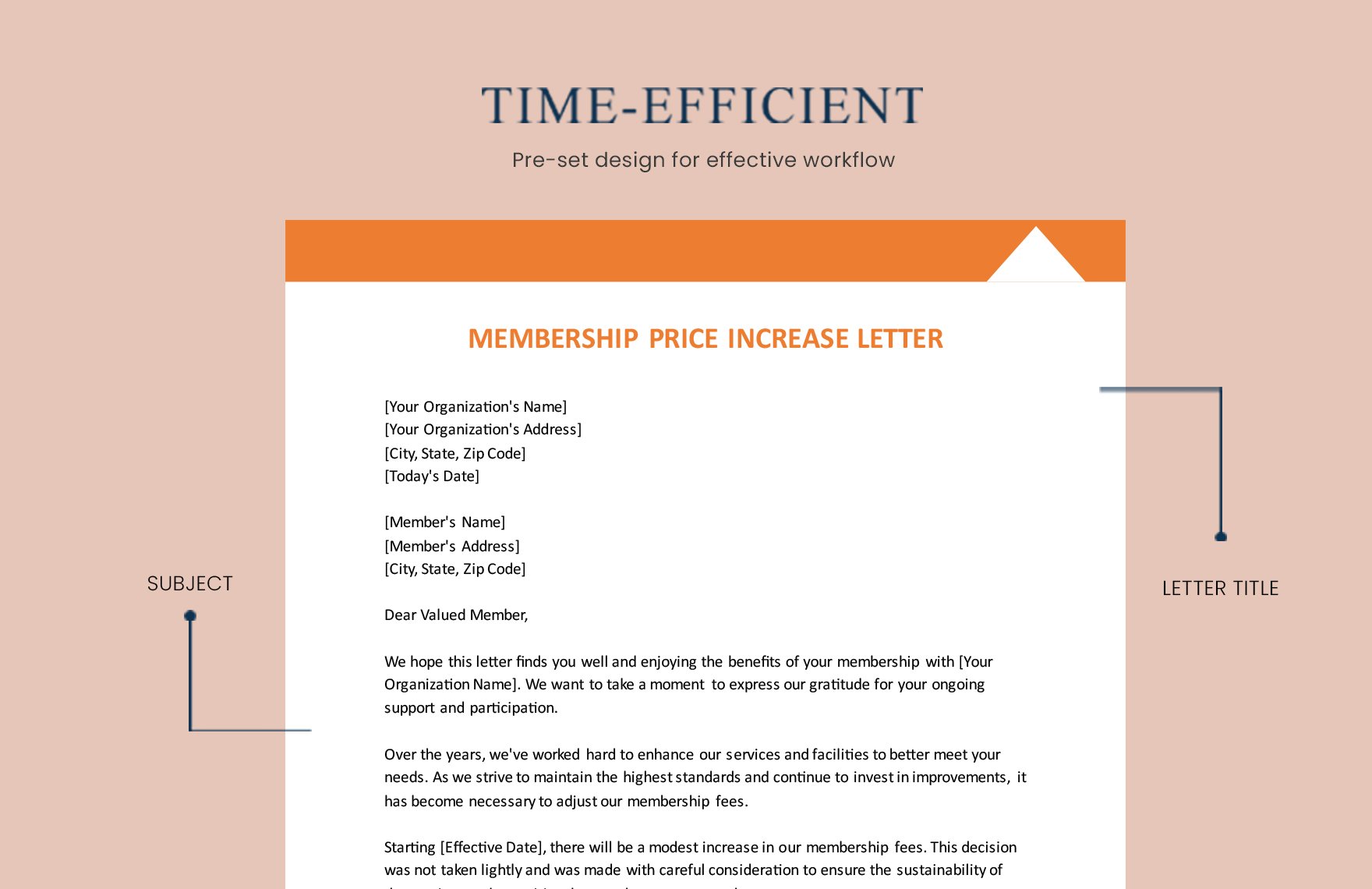 Membership Price Increase Letter
