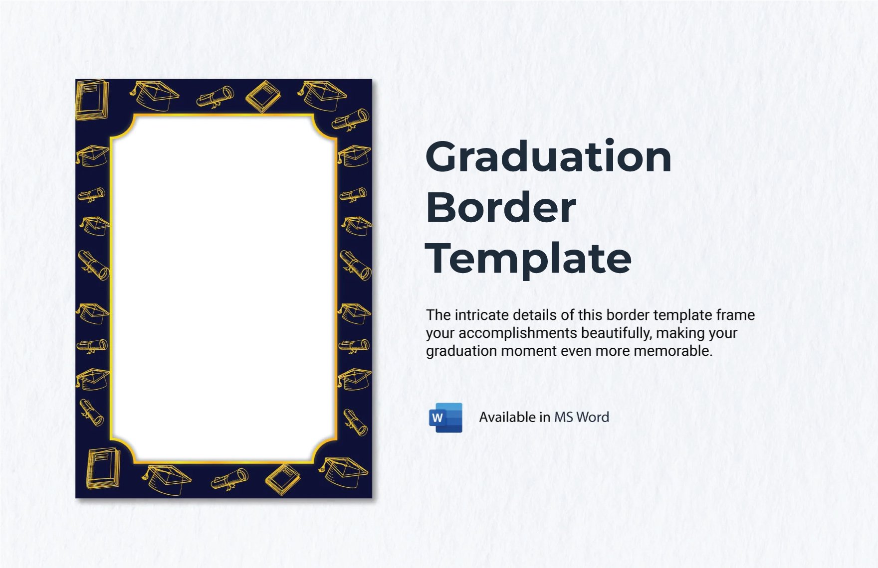 Free Graduation Border Template in Word
