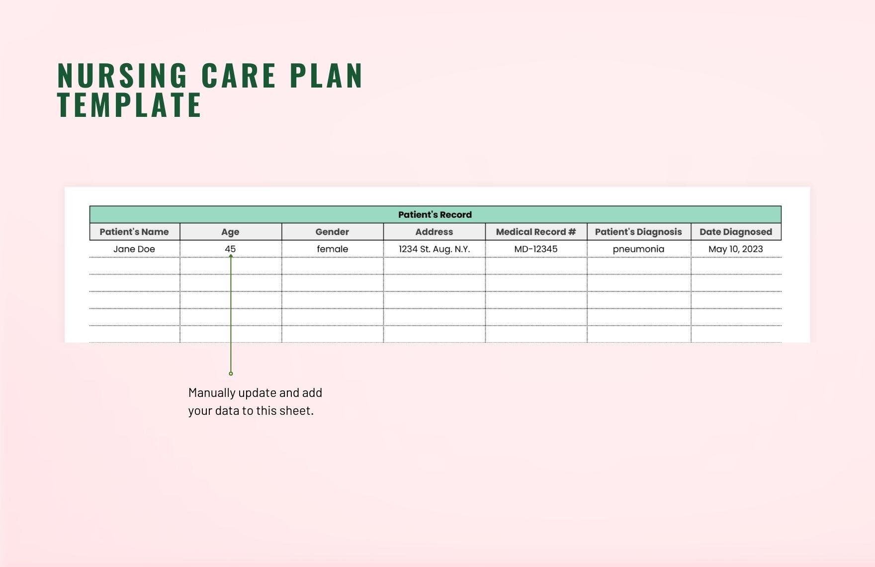 Nursing Care Plan Template