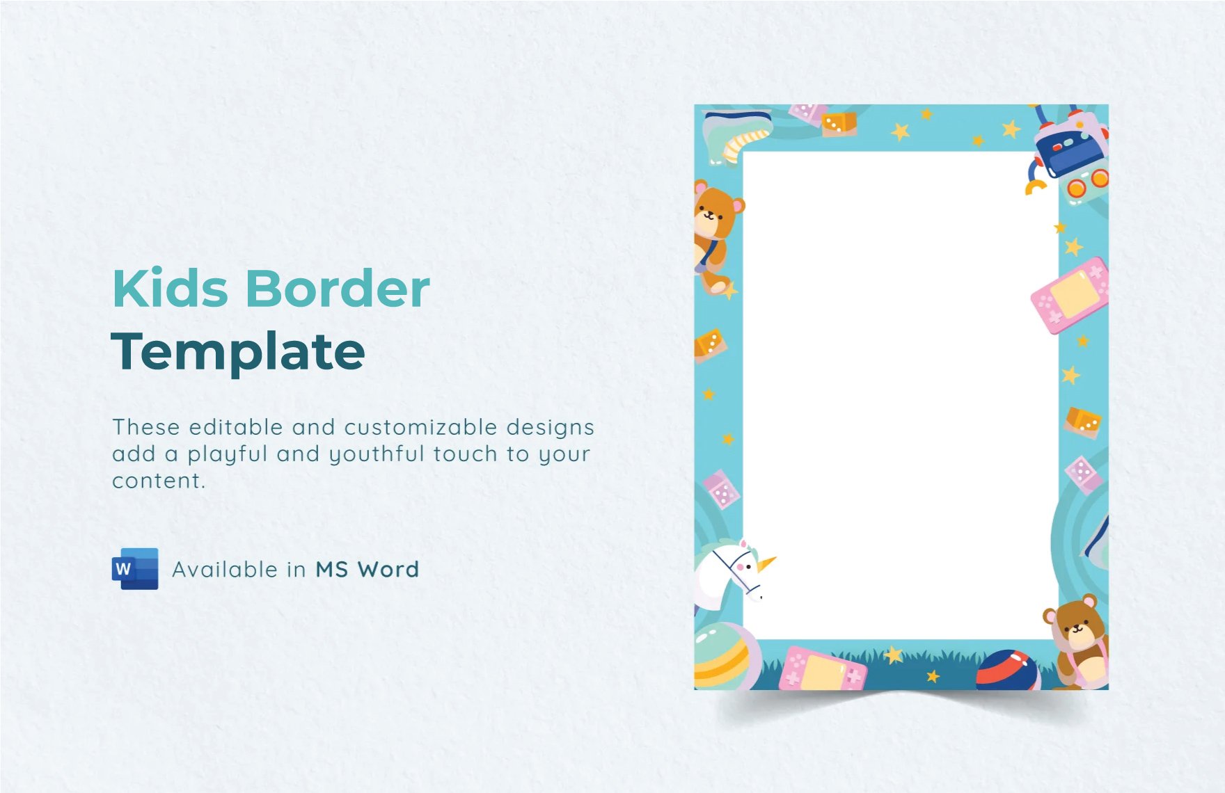 Free Kids Border Template in Word