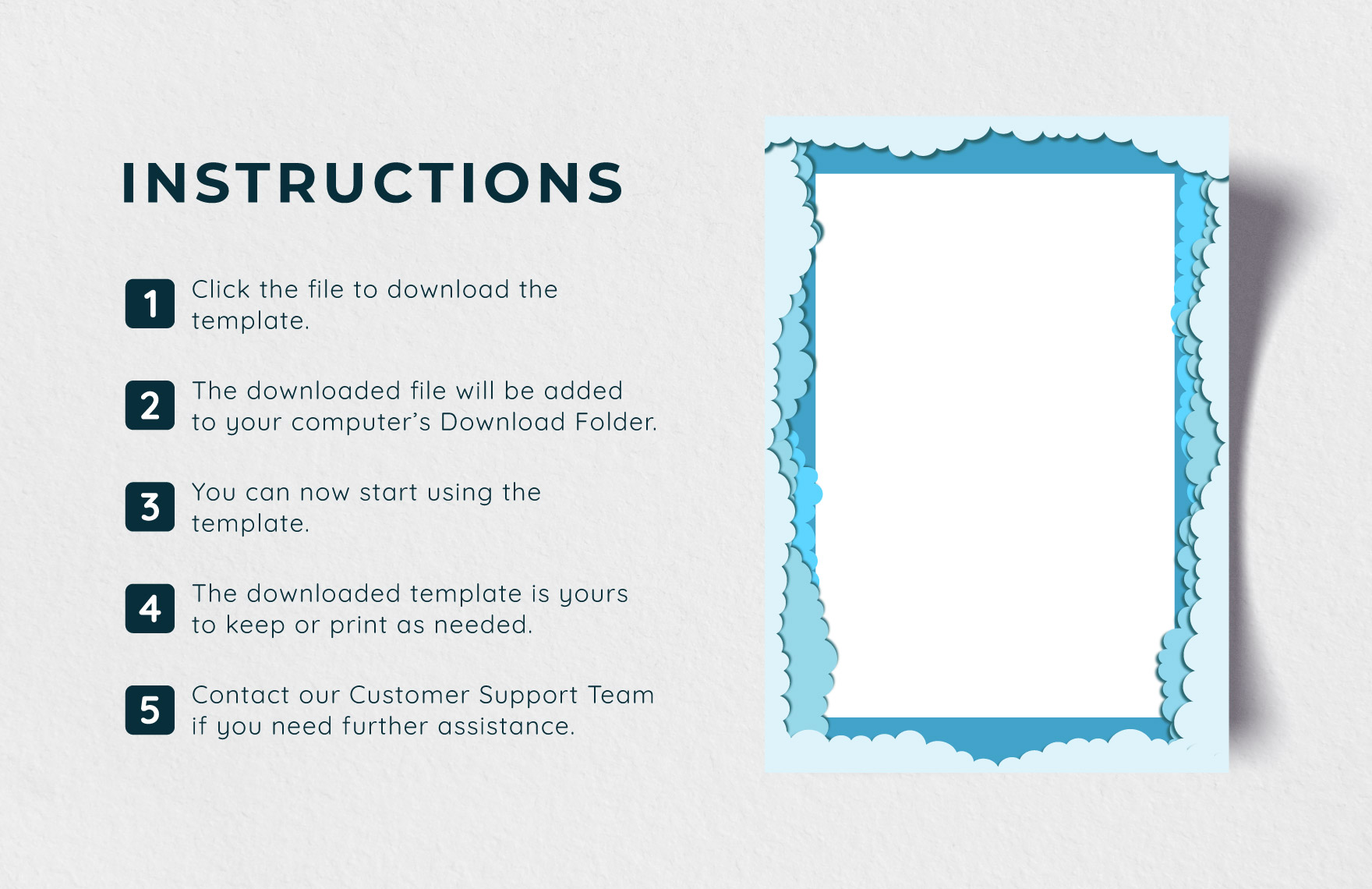 Free Blue Border Template Download in Word