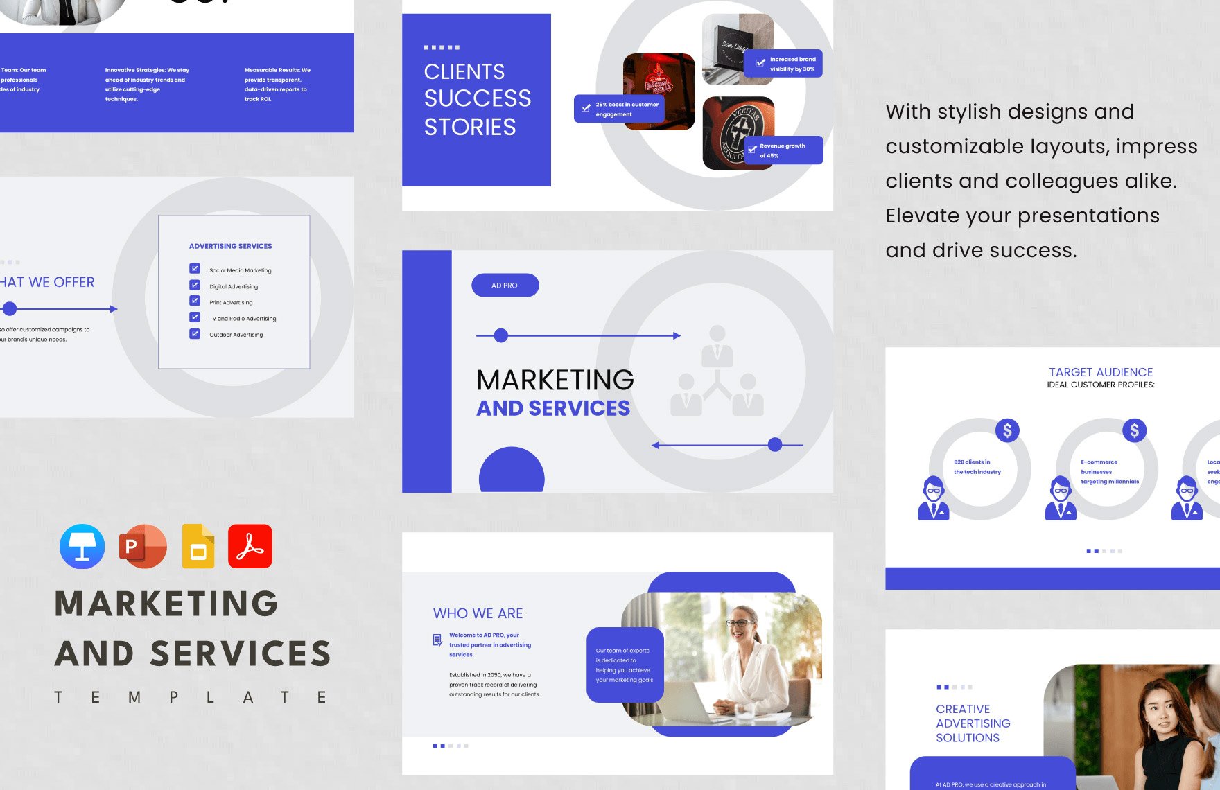 Marketing and Services Template in PDF, PowerPoint, Google Slides, Apple Keynote