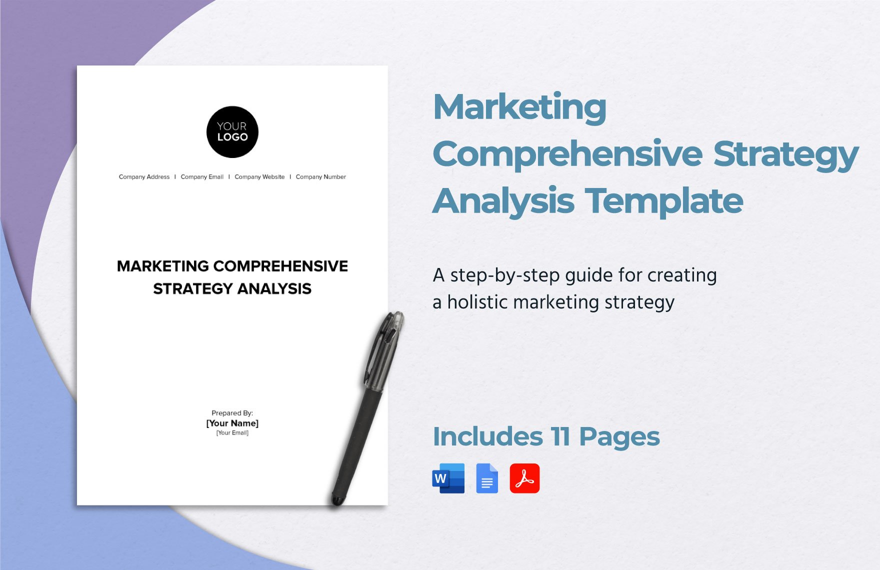 Marketing Comprehensive Strategy Analysis Template in Word, Google Docs, PDF