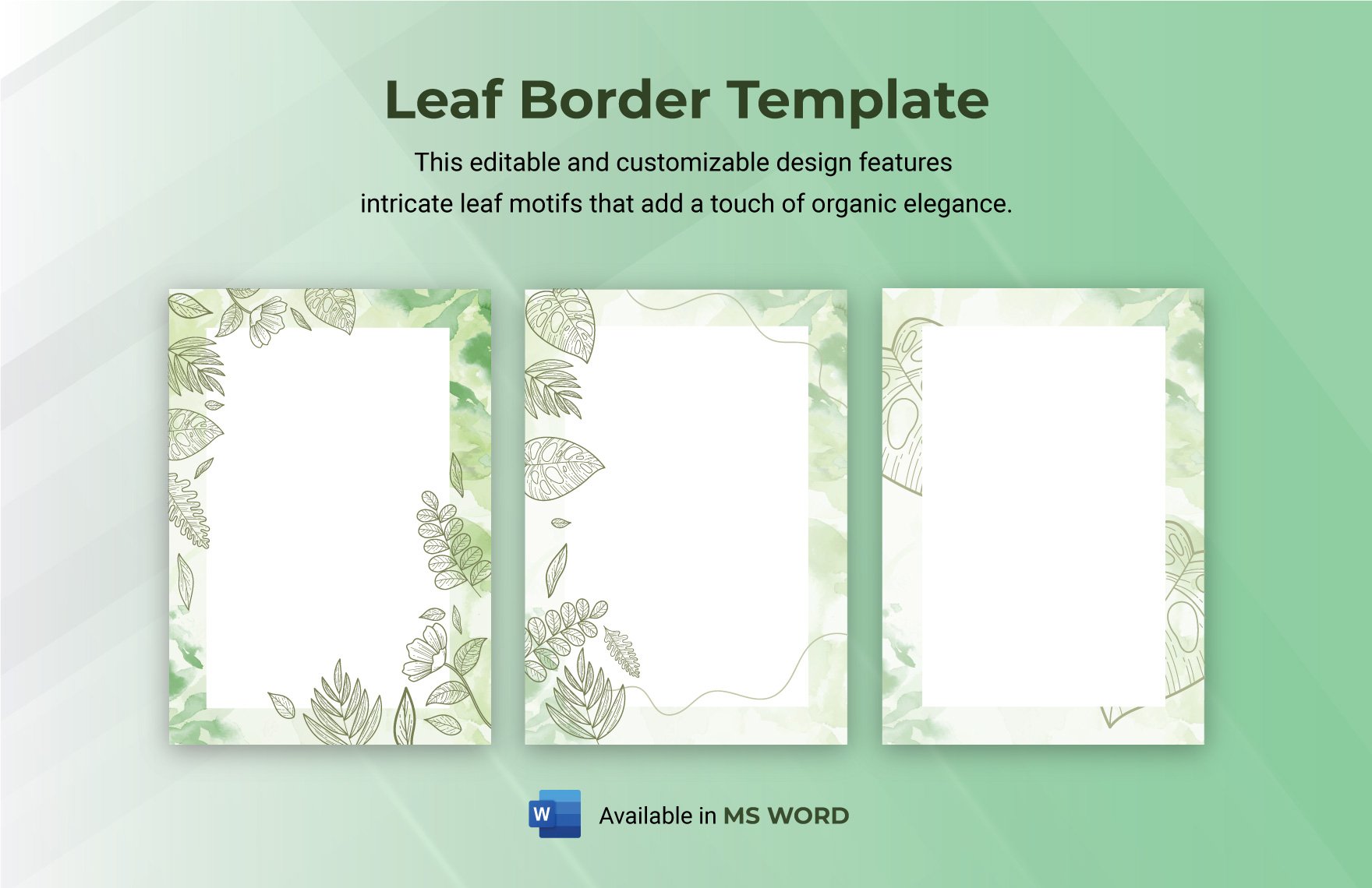 Leaf Border Template