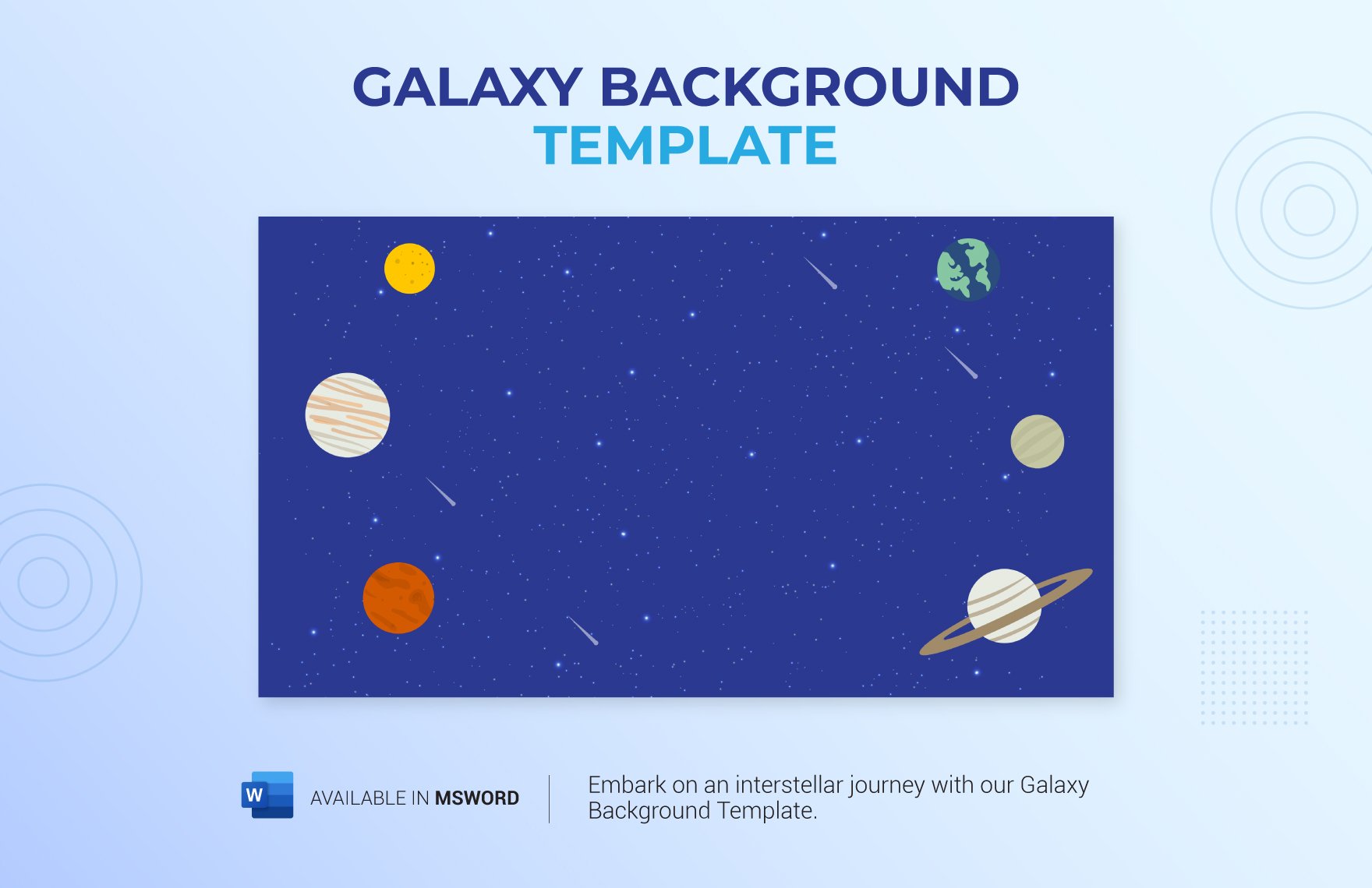 Galaxy Background Template