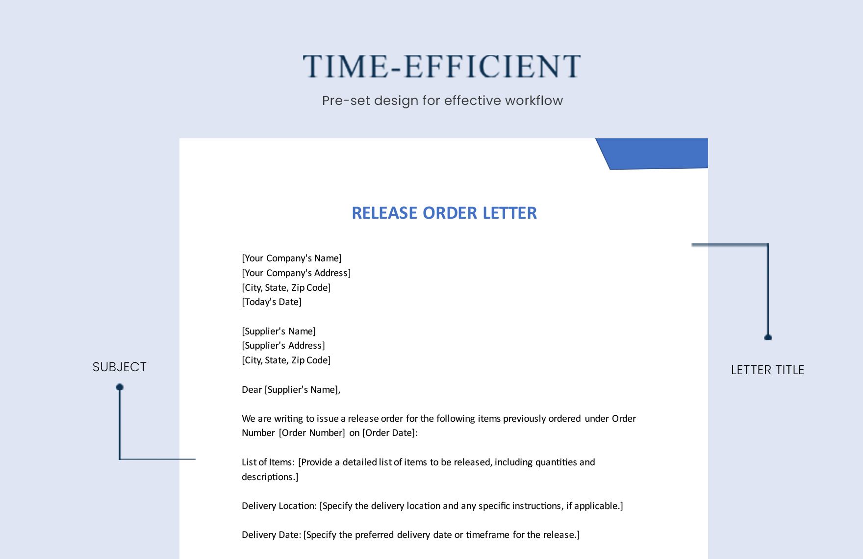 Release Order Letter