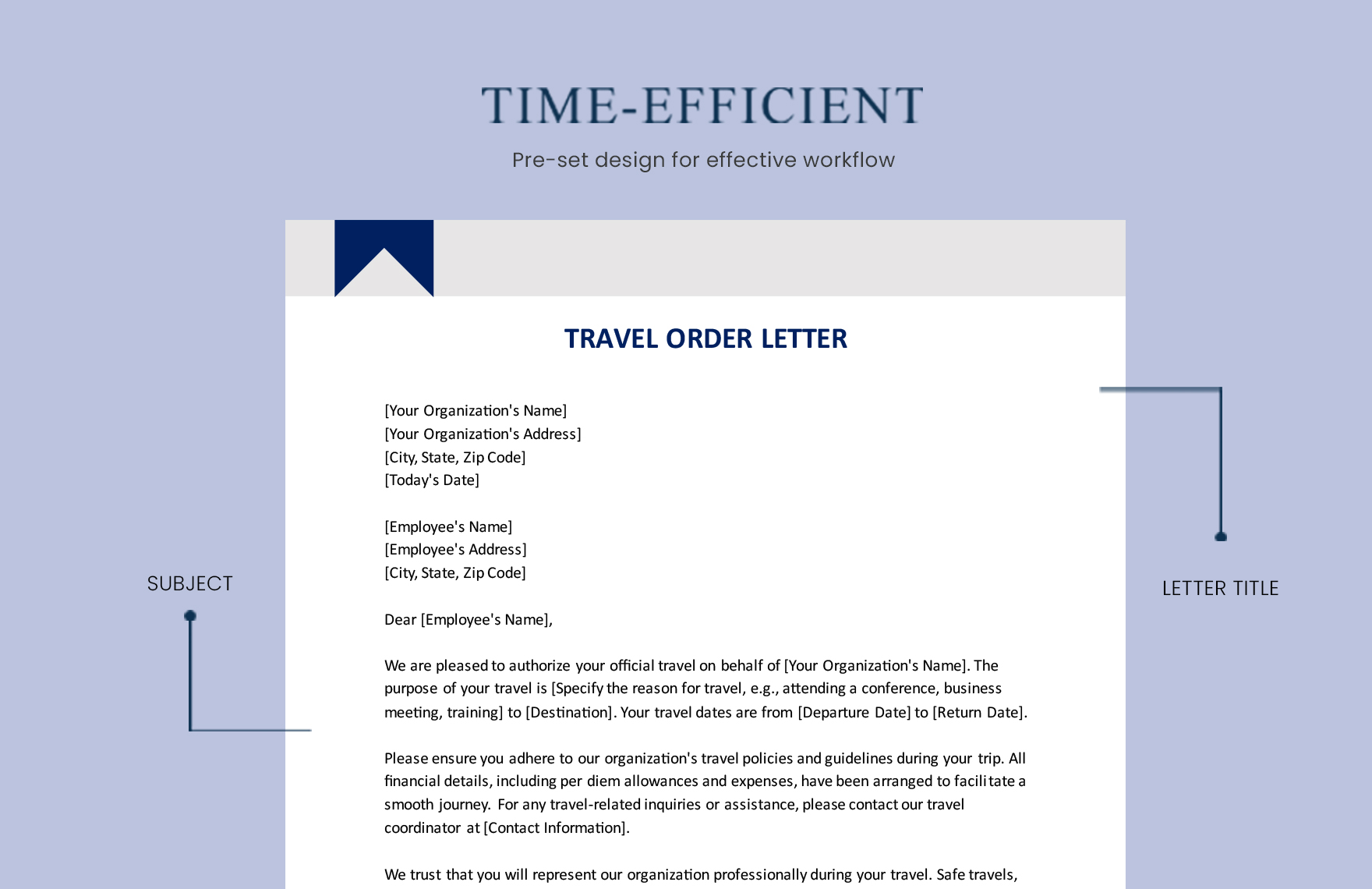 Travel Order Letter