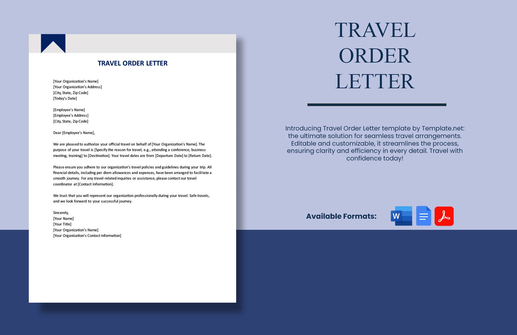 Travel Order Letter in Word, Google Docs, PDF