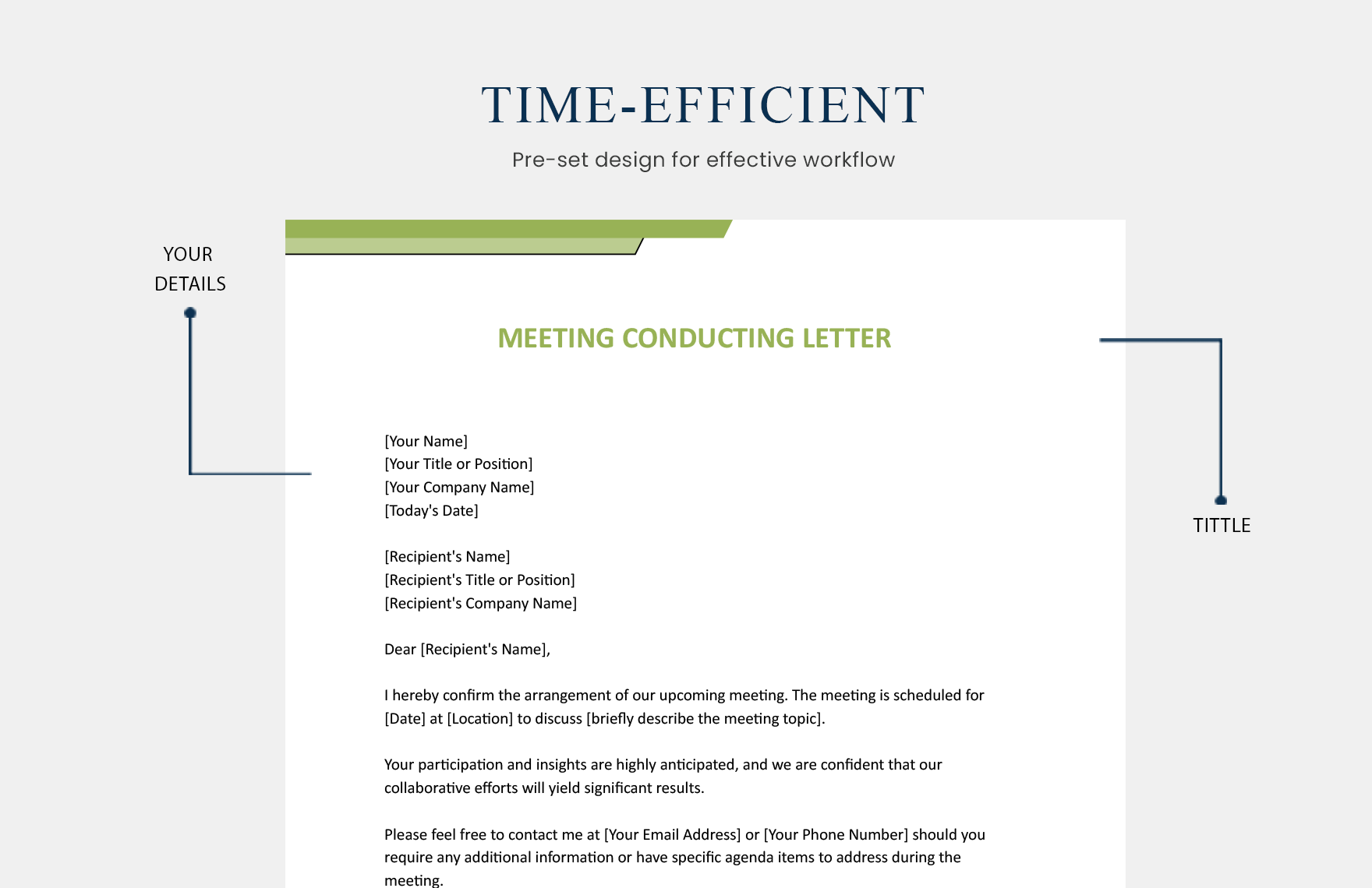 Meeting Conducting Letter