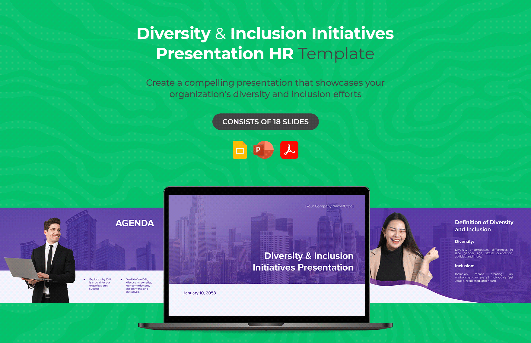 Diversity and Inclusion Initiatives Presentation HR Template