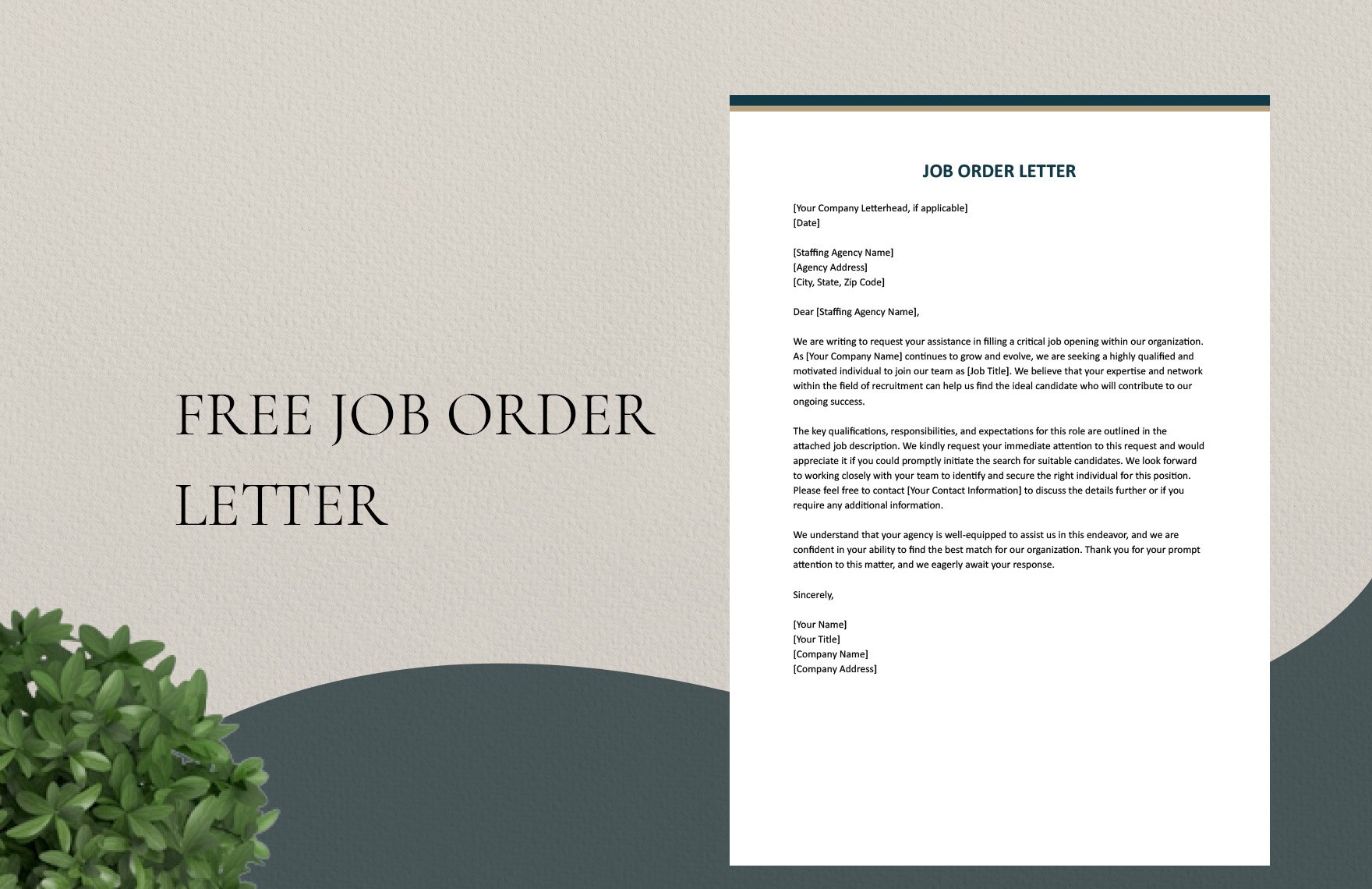 Job Order Letter