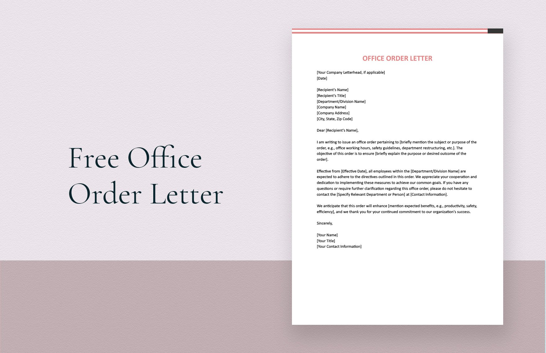 Office Order Letter