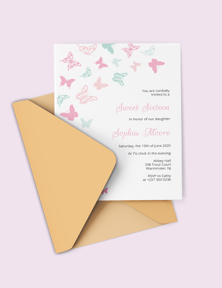 butterfly birthday invitation template