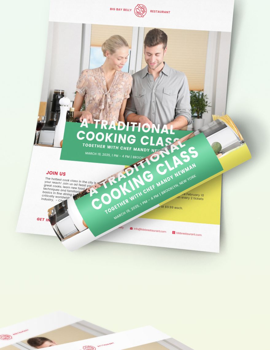 Cooking class flyer Template
