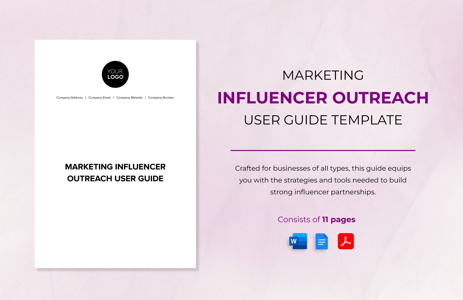 Marketing Influencer Outreach User Guide Template in Word, Google Docs, PDF