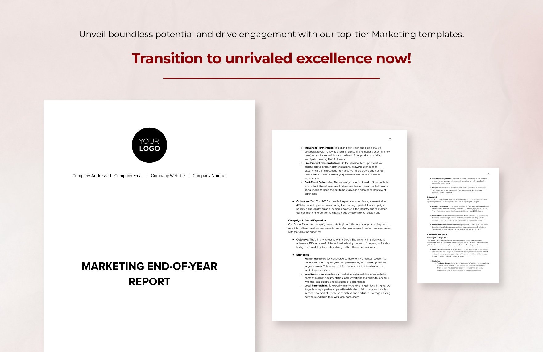Marketing End-of-Year Report Template