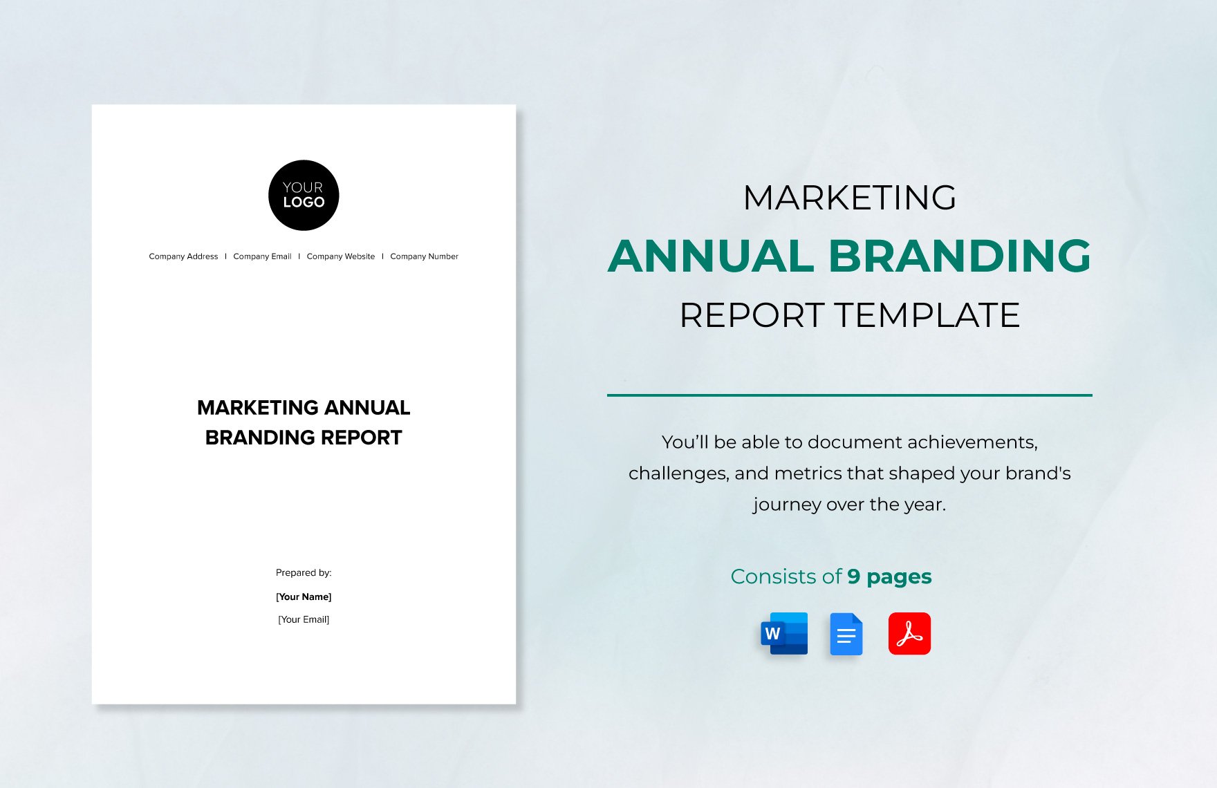 Marketing Annual Branding Report Template