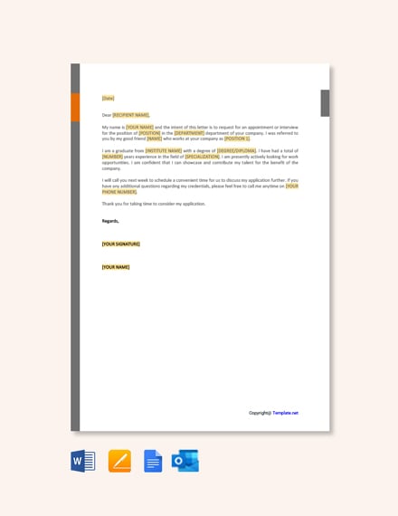 Free Formal Request Letter Template