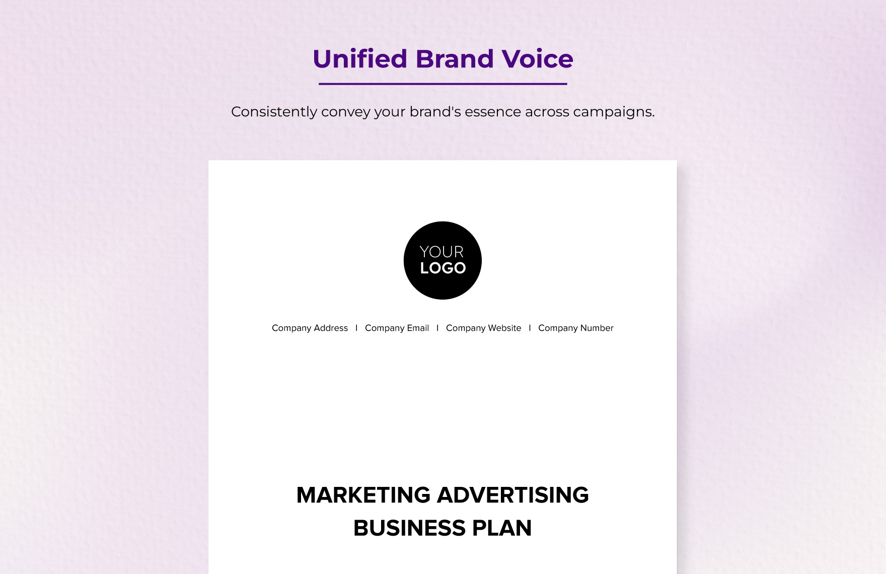 Marketing Advertising Business Plan Template
