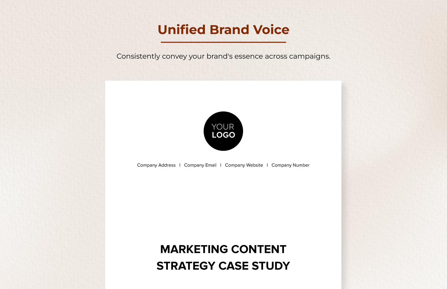 Marketing Content Strategy Case Study Template