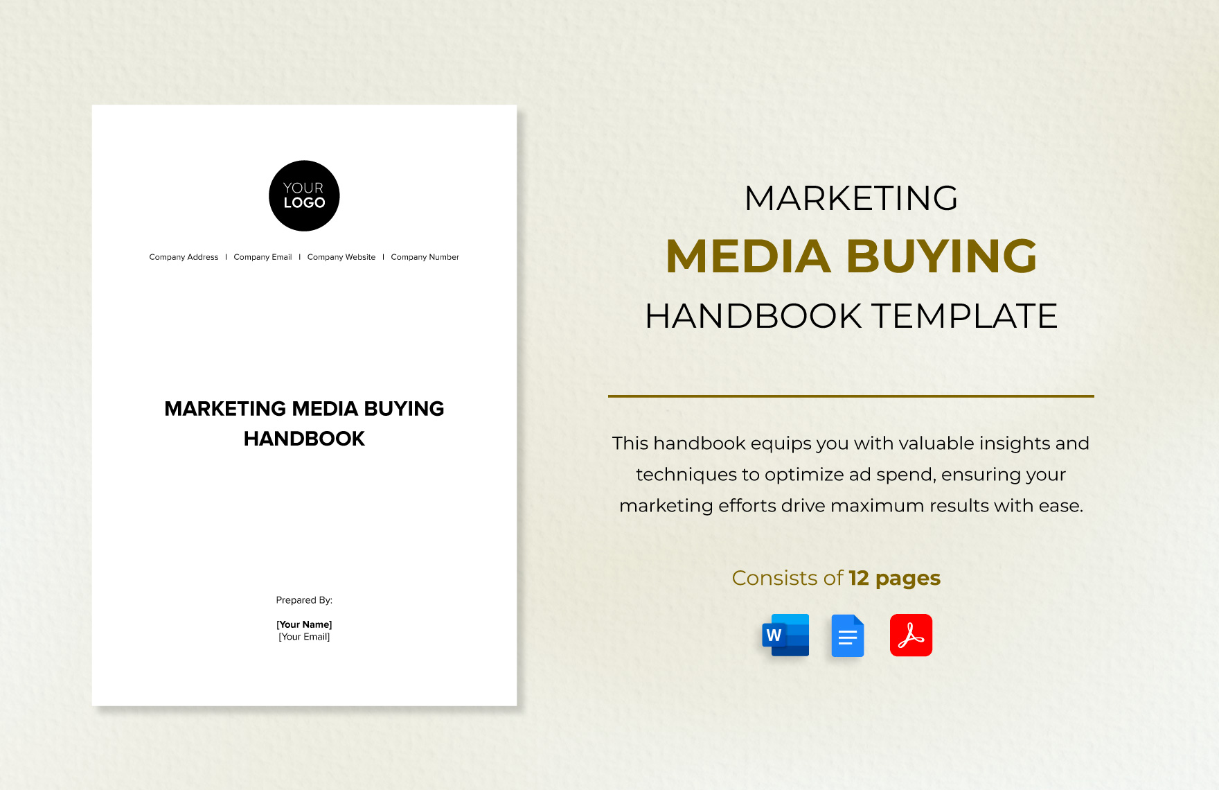 Marketing Media Buying Handbook Template in Word, Google Docs, PDF