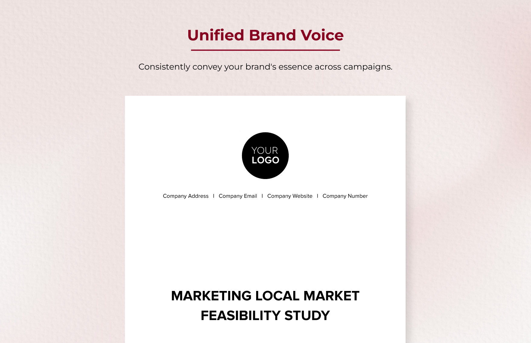 Marketing Local Market Feasibility Study Template