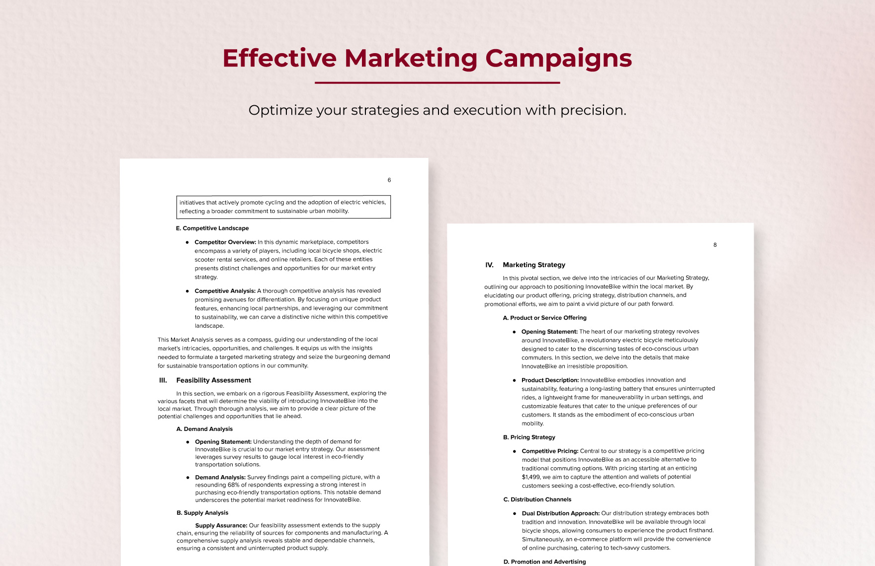 Marketing Local Market Feasibility Study Template