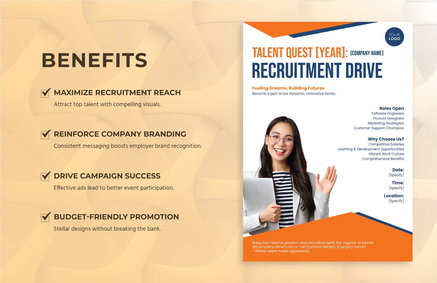 Recruitment Drive Ad HR Template