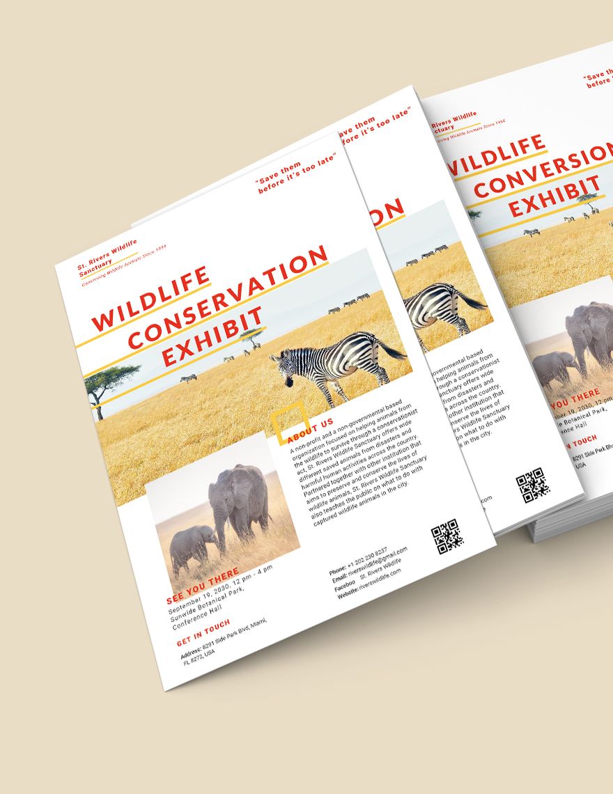 Wildlife Conservation Flyer Editable