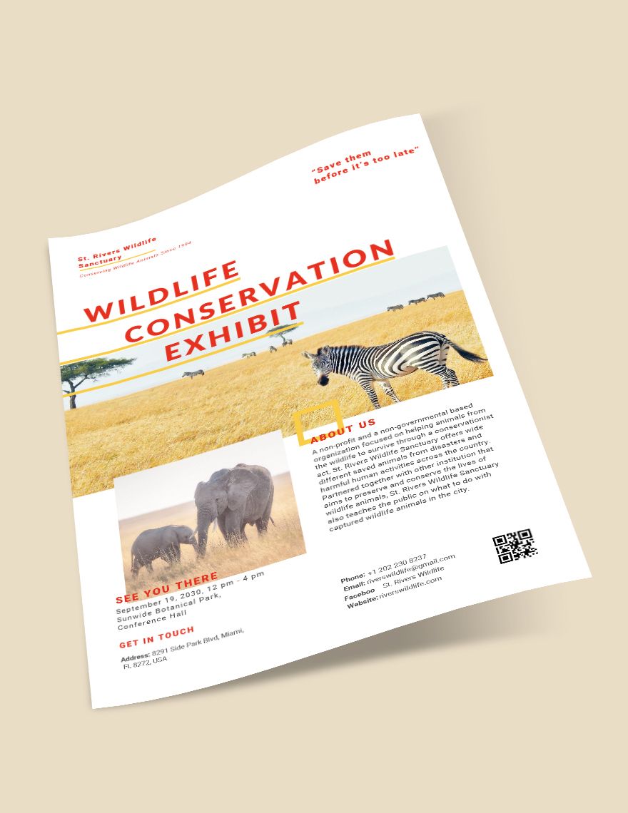 Wildlife Conservation Flyer Template