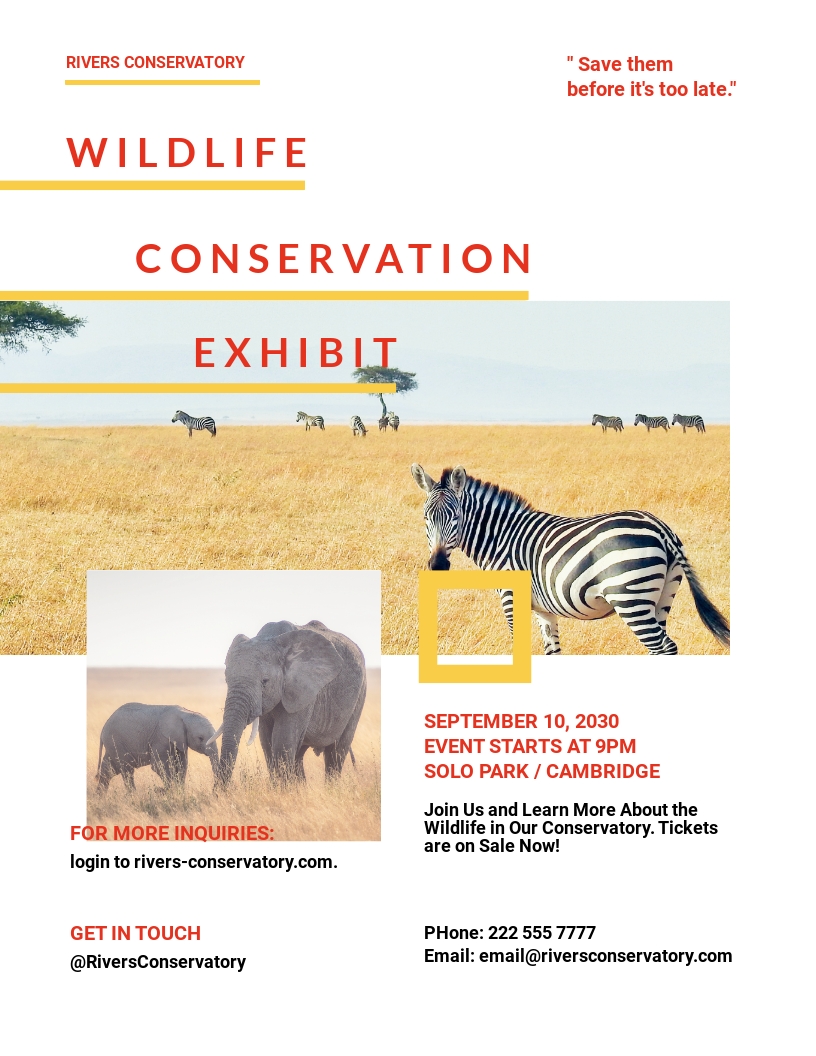 Wildlife Conservation Flyer Template.jpe