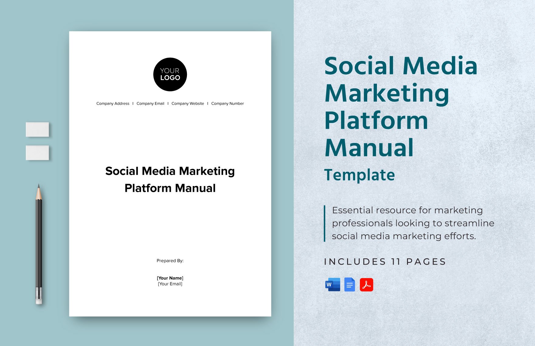 Social Media Marketing Platform Manual Template in Word, Google Docs, PDF