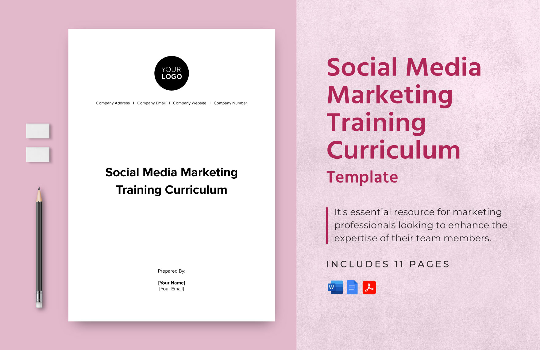 Social Media Marketing Training Curriculum Template in Word, Google Docs, PDF