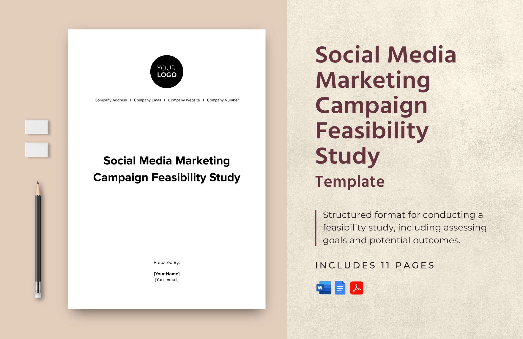 Social Media Marketing Campaign Feasibility Study Template