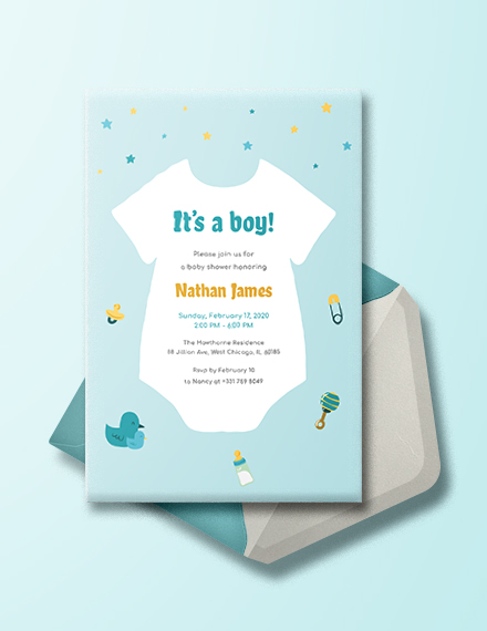 boy shower invitations templates