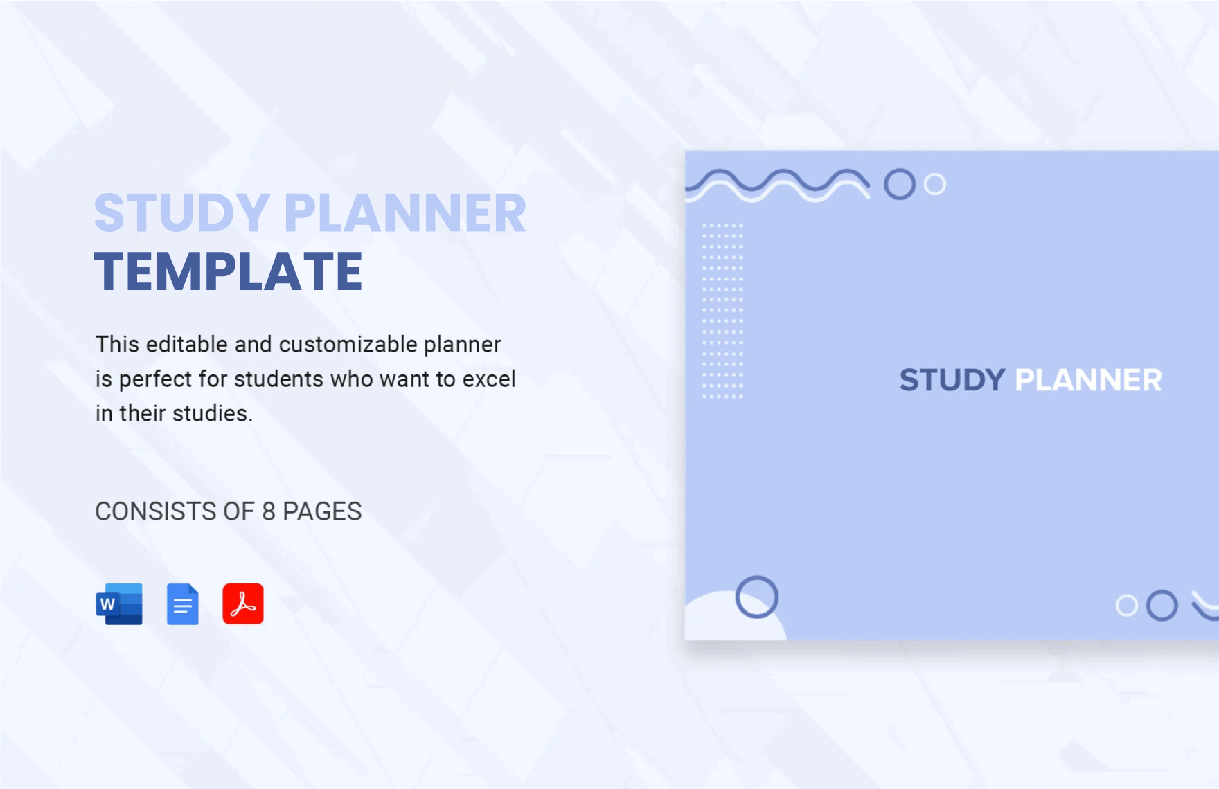 Free Study Planner Template in Word, Google Docs, PDF, Apple Pages