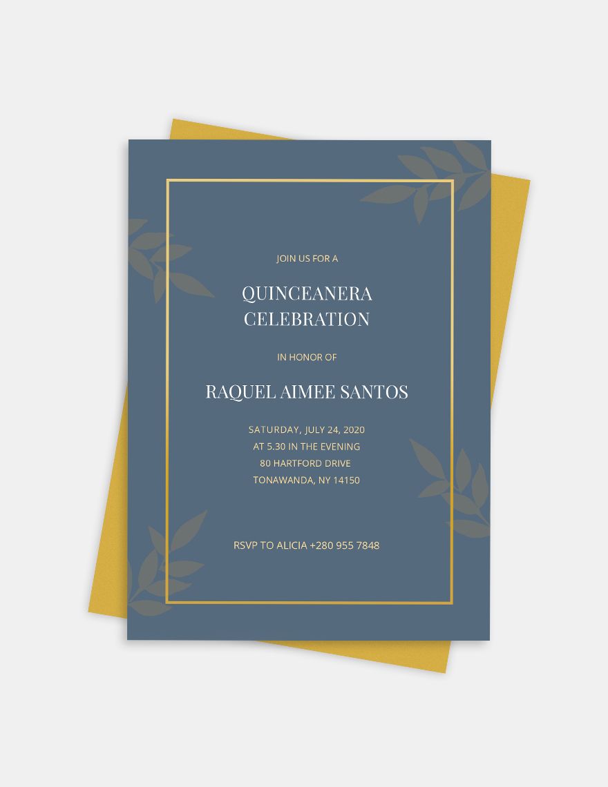 Quinceanera Invitation Template in Word, Illustrator, PSD, Apple Pages, Publisher