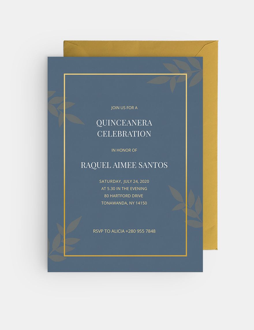 Quinceanera Invitation Template