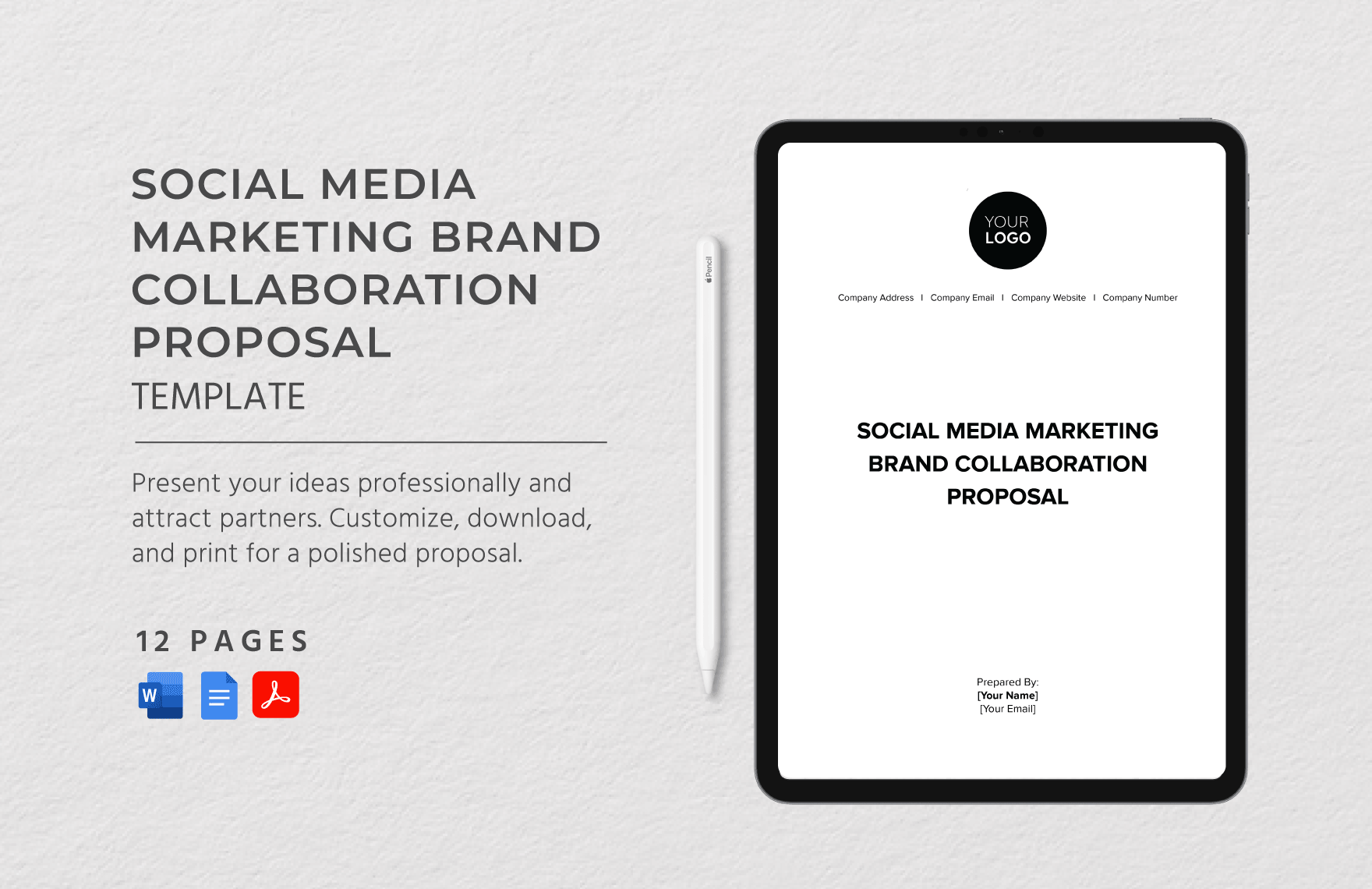 Social Media Marketing Brand Collaboration Proposal Template in Word, Google Docs, PDF
