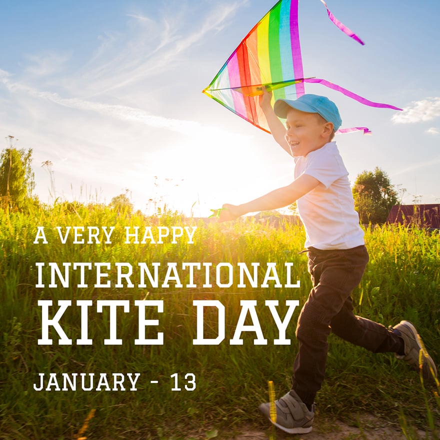 Free International Kites Day Instagram Post Template in PSD
