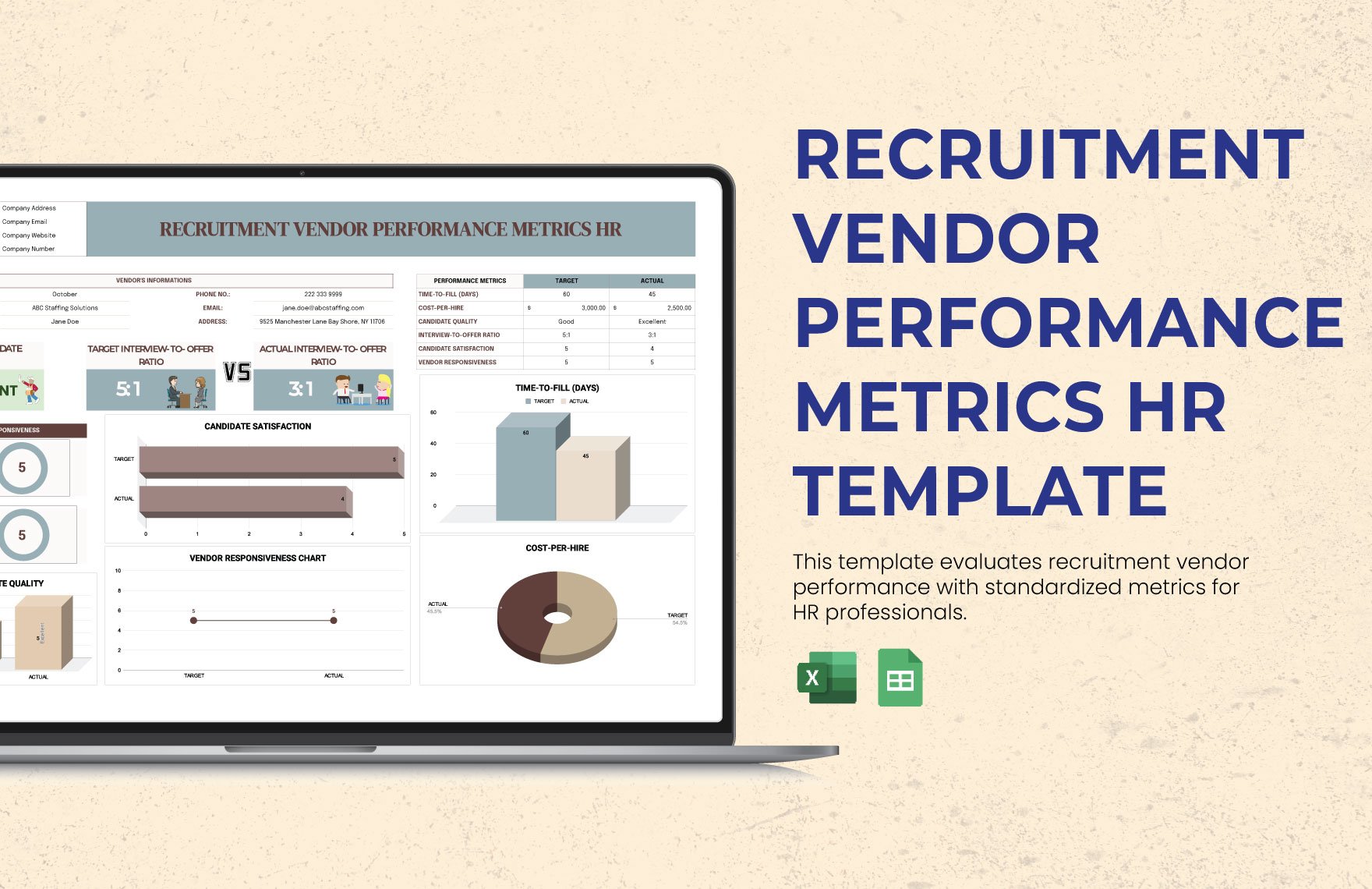 Recruitment Vendor Performance Metrics HR Template