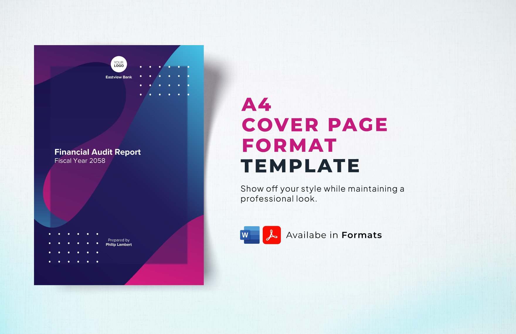 A4 Cover Page Paper Template